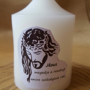 Jézus megadja a reményt fényképes gyertya, Otthon & Életmód, Gyertya, illat, aroma, Gyertya, , MESKA