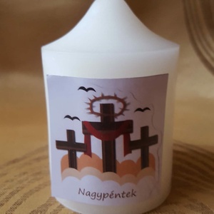 Nagypéntek fényképes gyertya, Otthon & Életmód, Gyertya, illat, aroma, Gyertya, , MESKA