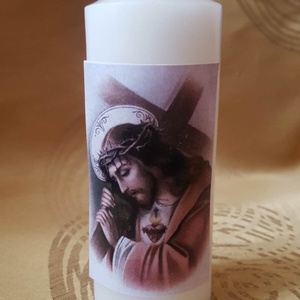 Szűz Mária vagy Jézus gyertya - otthon & életmód - gyertya, illat, aroma - gyertya - Meska.hu