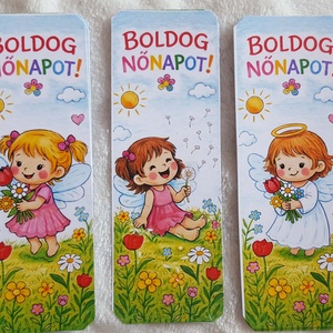 10db-os Boldog nőnapot mágneses könyvjelző kislányoknak - Meska.hu