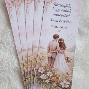 10db Esküvői köszönőajándék mágneses könyvjelző - Meska.hu