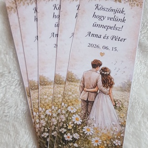 10db Esküvői köszönőajándék mágneses könyvjelző - esküvő - emlék & ajándék - köszönőajándék - Meska.hu