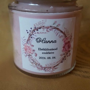 Képes vagy üveges gyertya elsőáldozásra - otthon & életmód - gyertya, illat, aroma - gyertya - Meska.hu
