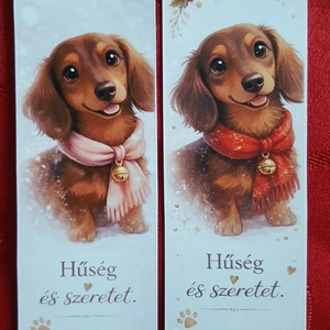 5db cuki állatos - tacskó, yorkshire, lovas - mágneses könyvjelző - otthon & életmód - dekoráció - dísztárgy - Meska.hu