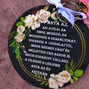 A világ legjobb anyukája- ásvány kulcstartó- szürke - táska & tok - kulcstartó & táskadísz - kulcstartó - Meska.hu