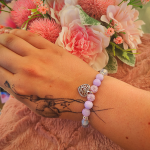 Karácsonyi lila jade karkötő - karácsony - mikulás - mikulás ajándékok - Meska.hu