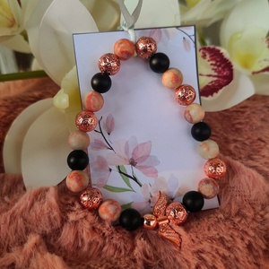 Rose gold angyal karkötő, Ékszer, Karkötő, Ásványkarkötő, Ékszerkészítés, MESKA