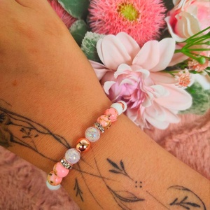 Jade rose gold pedagógusnak karkötő  - ékszer - karkötő - ásványkarkötő - Meska.hu
