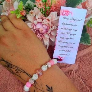 Jade rose gold pedagógusnak karkötő  - ékszer - karkötő - ásványkarkötő - Meska.hu