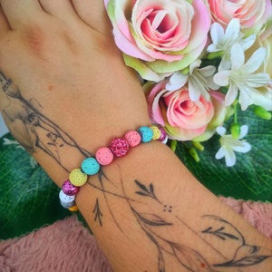 Neon karkötő - ékszer - karkötő - ásványkarkötő - Meska.hu