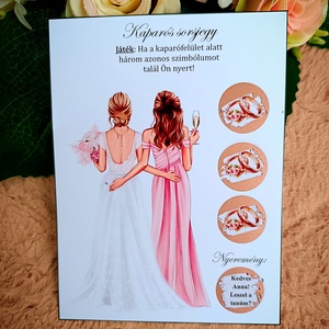 Tanúfelkérő ajándék kaparós sorsjegy egyedi - esküvő - meghívó & kártya - tanú felkérő - Meska.hu