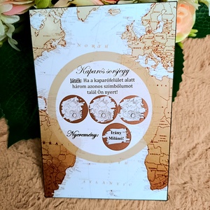 Utazás ajándék kaparós sorsjegy, Otthon & Életmód, Papír, írószer, Ajándékozás kellékei, Ajándék sorsjegy, Mindenmás, MESKA