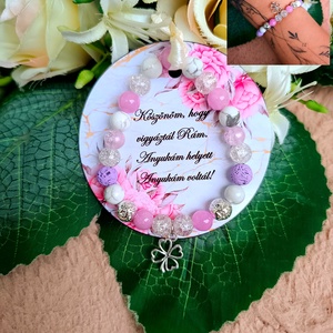 Lila szerencsehozó ásvány karkötő ajándék pedagógusnak, Ékszer, Karkötő, Bogyós karkötő, Ékszerkészítés, MESKA
