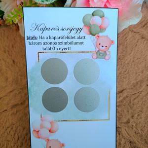 Bababejelentő kisfiú-kislány kaparós sorsjegy - játék & sport - keresztelőajándékok - Meska.hu
