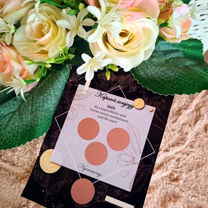 Keresztanya felkérő ajándék kaparós sorsjegy fekete rose - játék & sport - keresztelőajándékok - Meska.hu