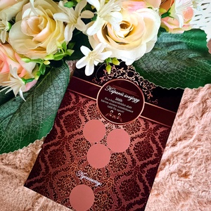 Nyugdíjba vonulás ajándék kaparós sorsjegy barna - karácsony - karácsonyi ajándékozás - karácsonyi képeslap, üdvözlőlap, ajándékkísérő - Meska.hu