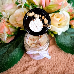 Eküvői köszönő ajándék vendégeknek feliratos ásvány gyertya fehér - esküvő - emlék & ajándék - köszönőajándék - Meska.hu