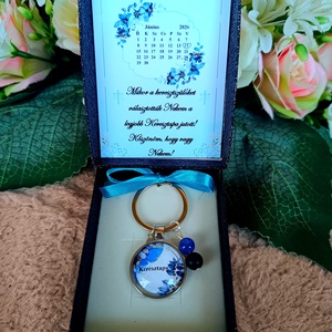 Keresztapa felkérő kulcstartó egyedi dátummal, Baba - mama, Keresztelő kellékek, Keresztszülő felkérő, Ékszerkészítés, MESKA