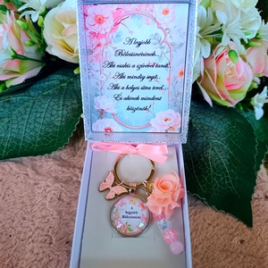 Ajándék pedagógusnak, bölcsisnéni egyedi kulcstartó pillangós, Táska & Tok, Kulcstartó & Táskadísz, Kulcstartó, Ékszerkészítés, MESKA