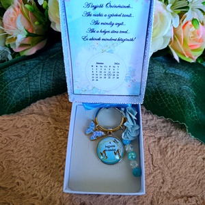 Ajándék pedagógusnak, óvónéni egyedi kulcstartó pillangós, Táska & Tok, Kulcstartó & Táskadísz, Kulcstartó, Ékszerkészítés, MESKA