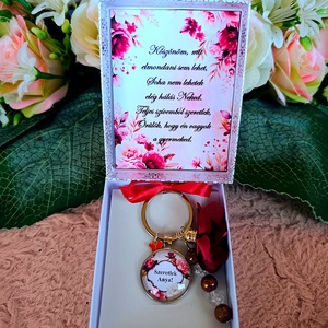 Ajándék anyának kulcstartó anyák napja, szülőköszöntő, születésnap, Esküvő, Emlék & Ajándék, Szülőköszöntő ajándék, Ékszerkészítés, MESKA