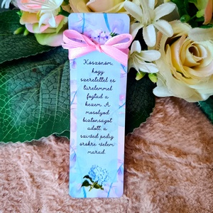 Ajándék egyedi feliratos könyvjelző, Könyv & Zene, Könyvjelző, Fotó, grafika, rajz, illusztráció, MESKA
