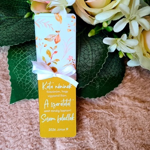 Ajándék egyedi feliratos könyvjelző egyedi neves, Könyv & Zene, Könyvjelző, Fotó, grafika, rajz, illusztráció, MESKA