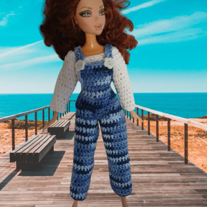 Horgolt kertésznadrág fehér felsővel Barbie babára (100). Új., Játék & Sport, Baba & babaház, Barbie ruhák, Horgolás, MESKA