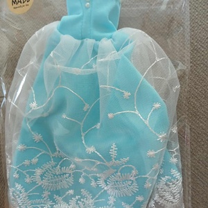 Barbie fehér világoskék csipkés báli ruha.  - játék & sport - baba & babaház - barbie ruhák - Meska.hu