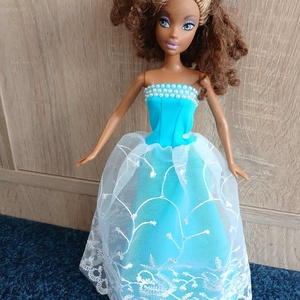 Barbie világoskék csipkés báli ruha.  - játék & sport - baba & babaház - barbie ruhák - Meska.hu
