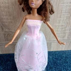 Barbie rózsaszín csipkés báli ruha. , Játék & Sport, Baba & babaház, Barbie ruhák, Varrás, MESKA