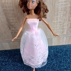 Barbie rózsaszín csipkés báli ruha.  - játék & sport - baba & babaház - barbie ruhák - Meska.hu