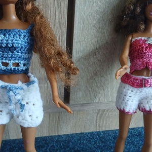 Barbie típusú babára horgolt babaruhák Új! - játék & sport - baba & babaház - barbie ruhák - Meska.hu