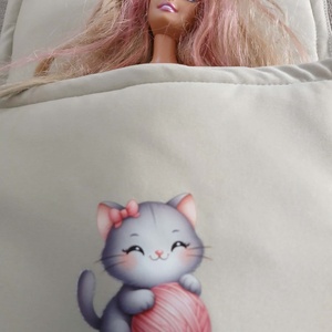 Barbie vagy Barbie méretű babáknak ágyneműszett. Párna és takaró. - játék & sport - baba & babaház - barbie ruhák - Meska.hu