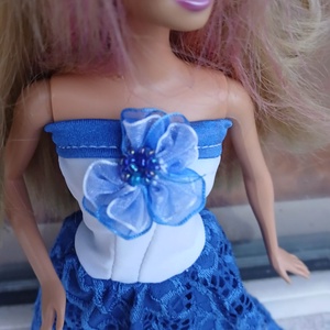 Csodaszép kék báli ruha Barbie babára. Egyedi. - játék & sport - baba & babaház - barbie ruhák - Meska.hu