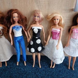 5 darabos kézműves Barbie ruha csomag � Egyedi, kézzel készített babaruha szett (3.) - játék & sport - baba & babaház - barbie ruhák - Meska.hu