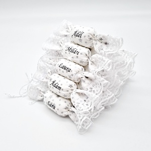 Névreszóló textil szaloncukor - karácsony - karácsonyi lakásdekoráció - karácsonyfadíszek - Meska.hu