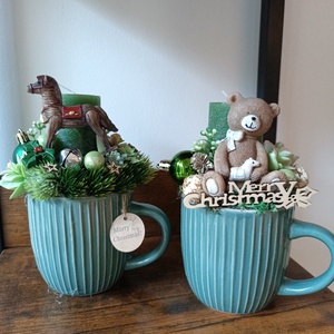 Karácsonyi bögre díszek , Karácsony, Karácsonyi lakásdekoráció, Ünnepi asztaldekoráció, Mindenmás, MESKA
