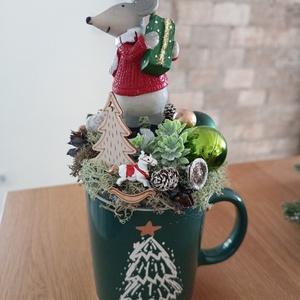 Karácsonyi bögre díszek  - Meska.hu