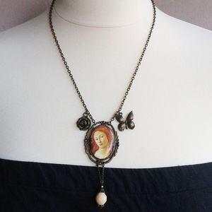 Milady - antik bronz nyaklánc - ékszer - nyaklánc - cameo nyaklánc - Meska.hu
