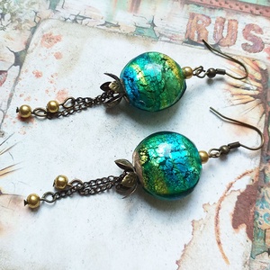 Rialto - lámpagyöngyös fülbevaló - ékszer - fülbevaló - lógó fülbevaló - Meska.hu