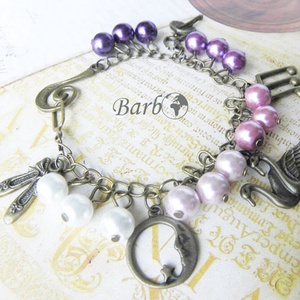 Hattyúk Tava - antik bronz karkötő - ékszer - karkötő - charm karkötő - Meska.hu