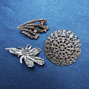 3 db vintage fém bross, Ékszer, Kitűző és Bross, Kitűző, Ékszerkészítés, MESKA