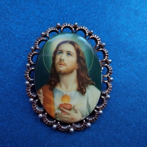 Retró Jézus bross, Ékszer, Kitűző és Bross, Kitűző, Ékszerkészítés, MESKA