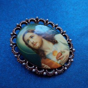 Retró Jézus bross - ékszer - kitűző és bross - kitűző - Meska.hu