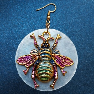 Queen Bee - fülbevaló - ékszer - fülbevaló - lógó fülbevaló - Meska.hu