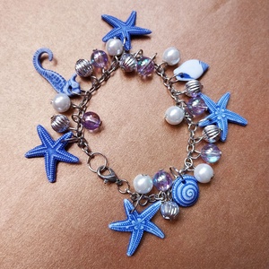 Blue Destiny - karkötő - ékszer - karkötő - charm karkötő - Meska.hu