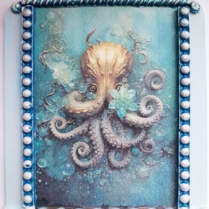 Octopus - fali dísz polc - otthon & életmód - dekoráció - fali és függő dekoráció - falra akasztható dekor - Meska.hu