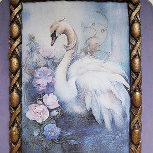 Hattyúdal - fali dísz polc - otthon & életmód - dekoráció - fali és függő dekoráció - falra akasztható dekor - Meska.hu