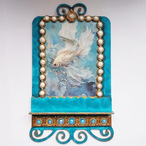 Fehérarany - fali dísz polc - Meska.hu Fehérarany - fali dísz polc - Meska.hu